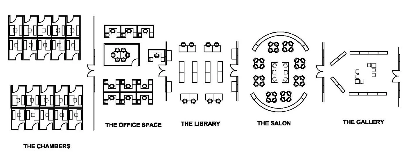 Office Layout der Eudaimonia Machine. Quelle: Fentress Incorporated